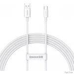 Кабель Baseus Superior Series (SUPERVOOC) USB to Type-C 65W 1m White (CAYS000902) (Код товару:35545)