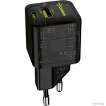 Мережевий зарядний пристрій Gelius Genesis GP-HC055 30W GaN USB+Type-C Transparent Black (Код товару:41363)