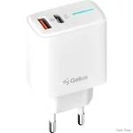 Мережевий зарядний пристрій Gelius Genesis Radiance GP-HC058 25W USB+Type-C QC PD White (Код товару:41450)