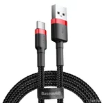 Кабель Baseus Cafule USB to Type-C 2A 3m Red/Black (CATKLF-U91) (Код товару:40830)