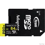 Карта пам'яті Team Pro+ microSDXC 64GB UHS-I/U3 Class 10 (TPPMSDX64GIA2V3003) (Код товару:42220)