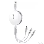 Кабель Proove Triple Sync 3 in 1 USB to Type-C + Micro USB + Lightning 1.2m White (CCTS20001502) (Код товару:42610)