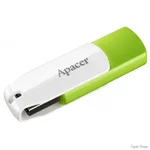 Флеш пам'ять APACER AH335 64GB White/Green (AP64GAH335G-1) (Код товару:10630)